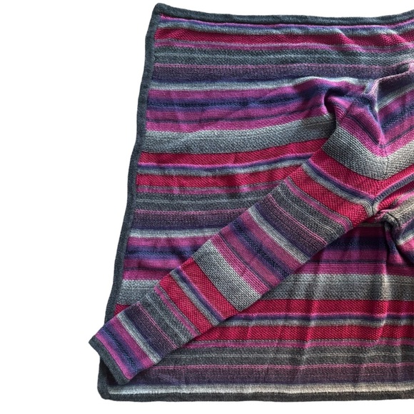 Lauren Ralph Lauren open front waterfall cardigan sweater multicolor linen Small - Picture 4 of 5